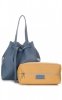 Bőr táska shopper bag Genuine Leather kék 1158